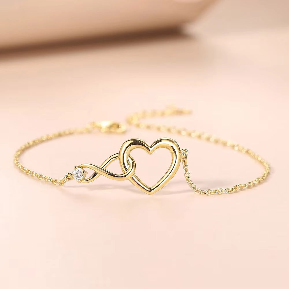 Bracelet Fin Coeur Infini Délicat