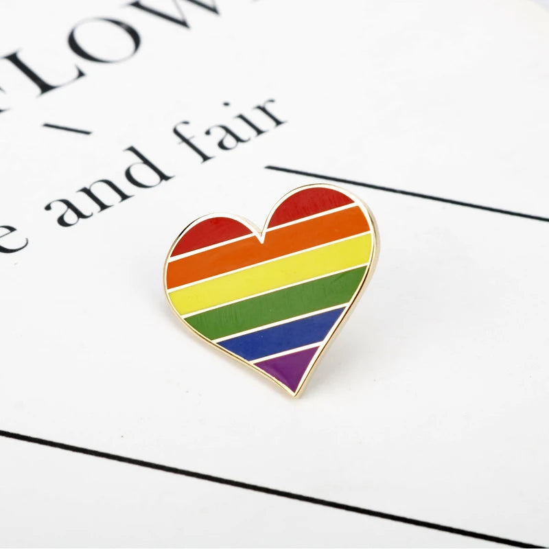 Broche Coeur Arc En Ciel