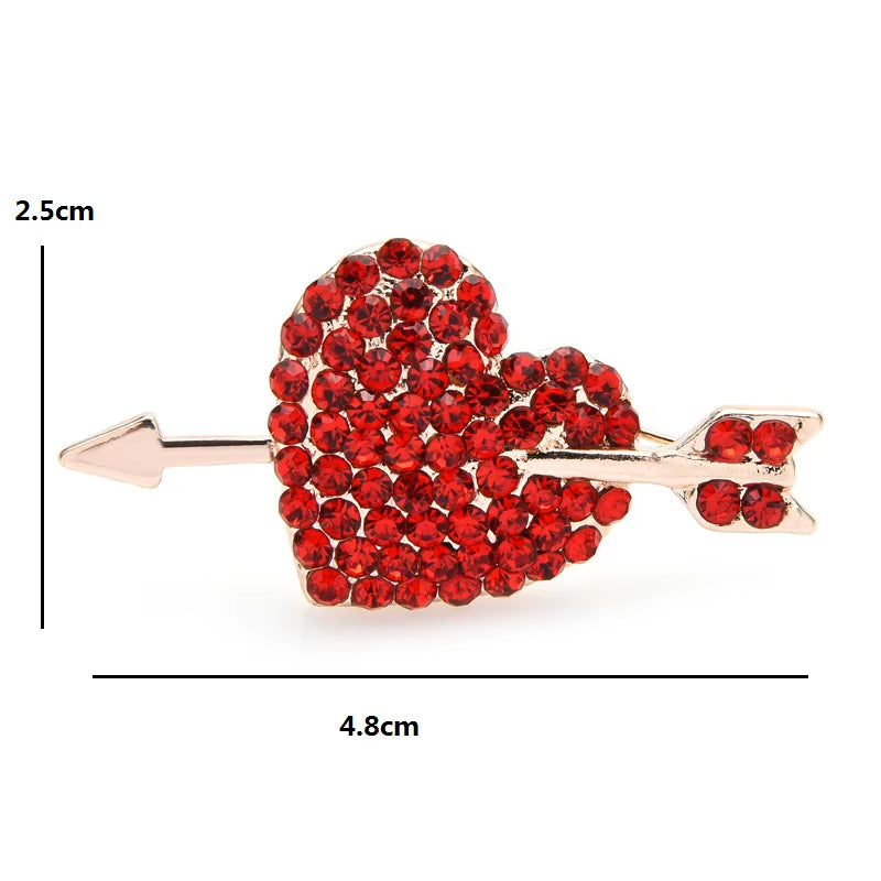 Broche Coeur de Cupidon Rouge