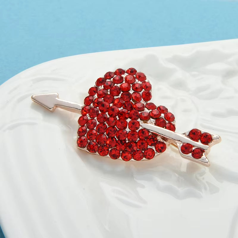 Broche Coeur de Cupidon Rouge