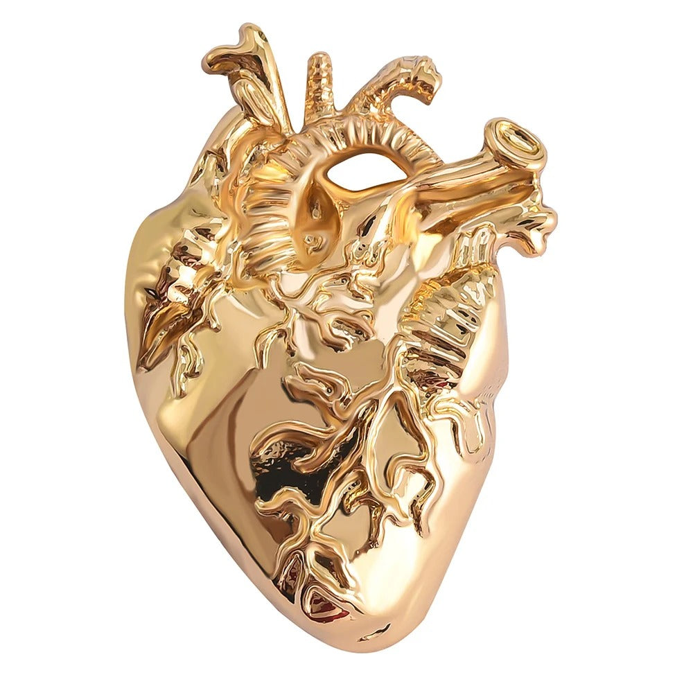 Broche Cœur Sculpté En Lumière