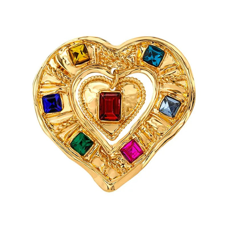 Broche Cœur Trésor Étincelant