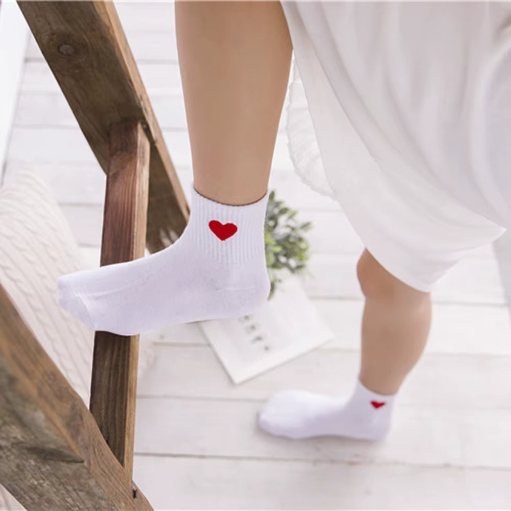 Chaussettes Courtes avec Coeur