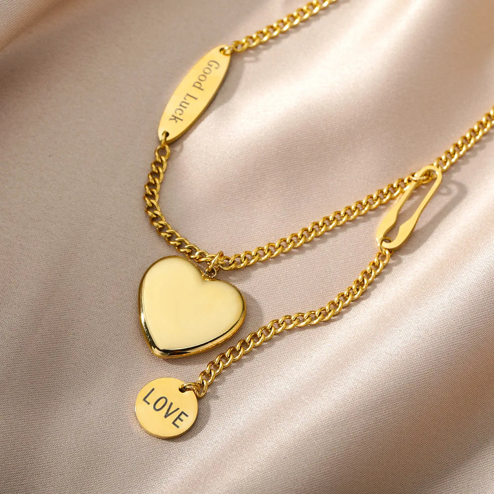 Collier Coeur de Style Moderne