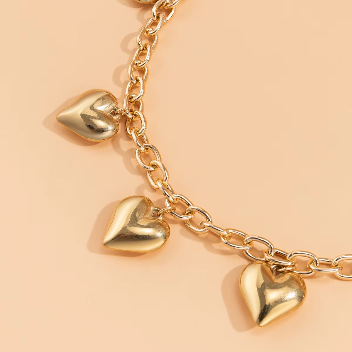 Collier Grosse Maille Pendentif Coeur