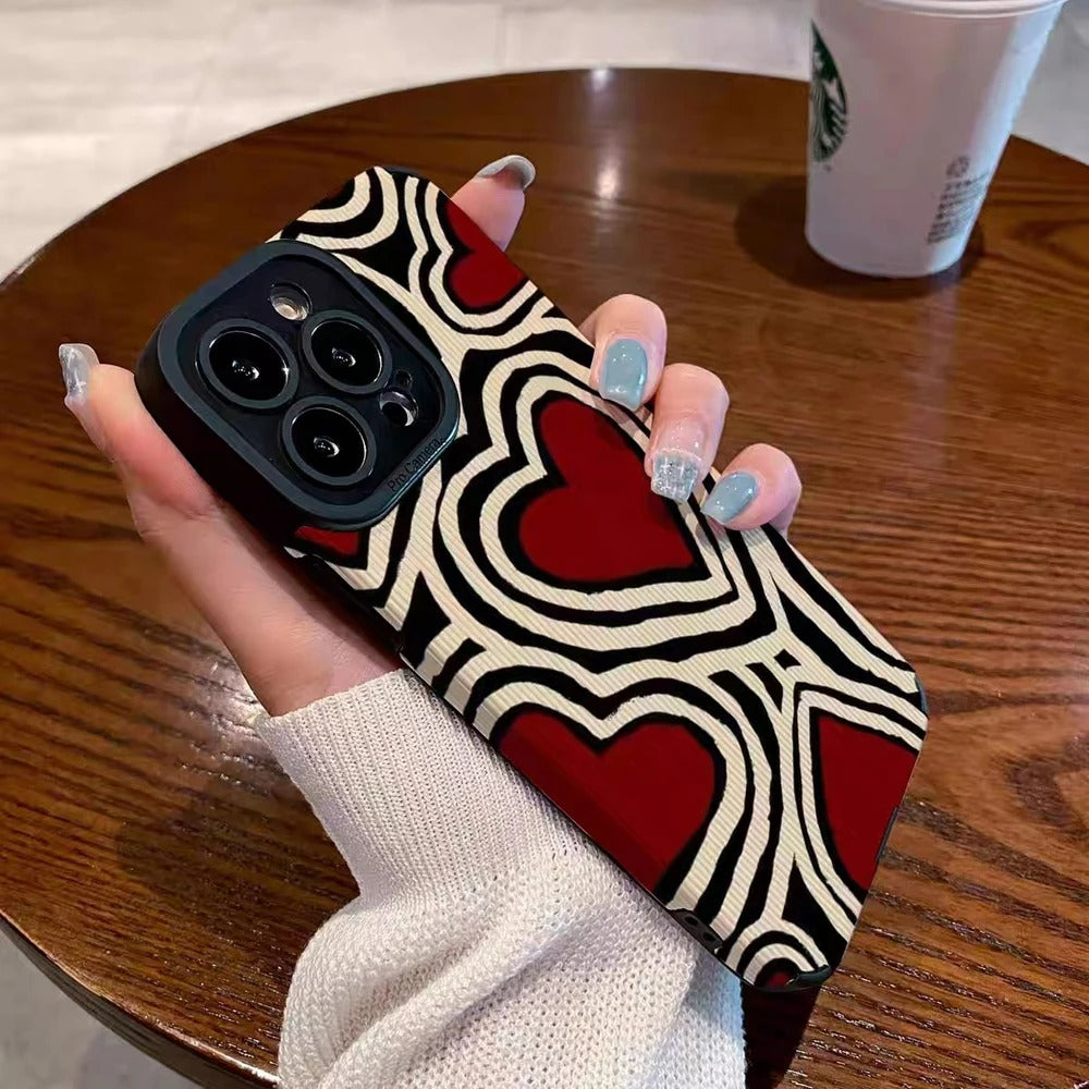 Coque de Telephone Cœur Graphique iPhone