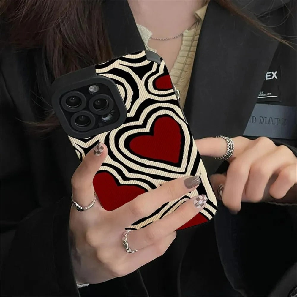 Coque de Telephone Cœur Graphique iPhone