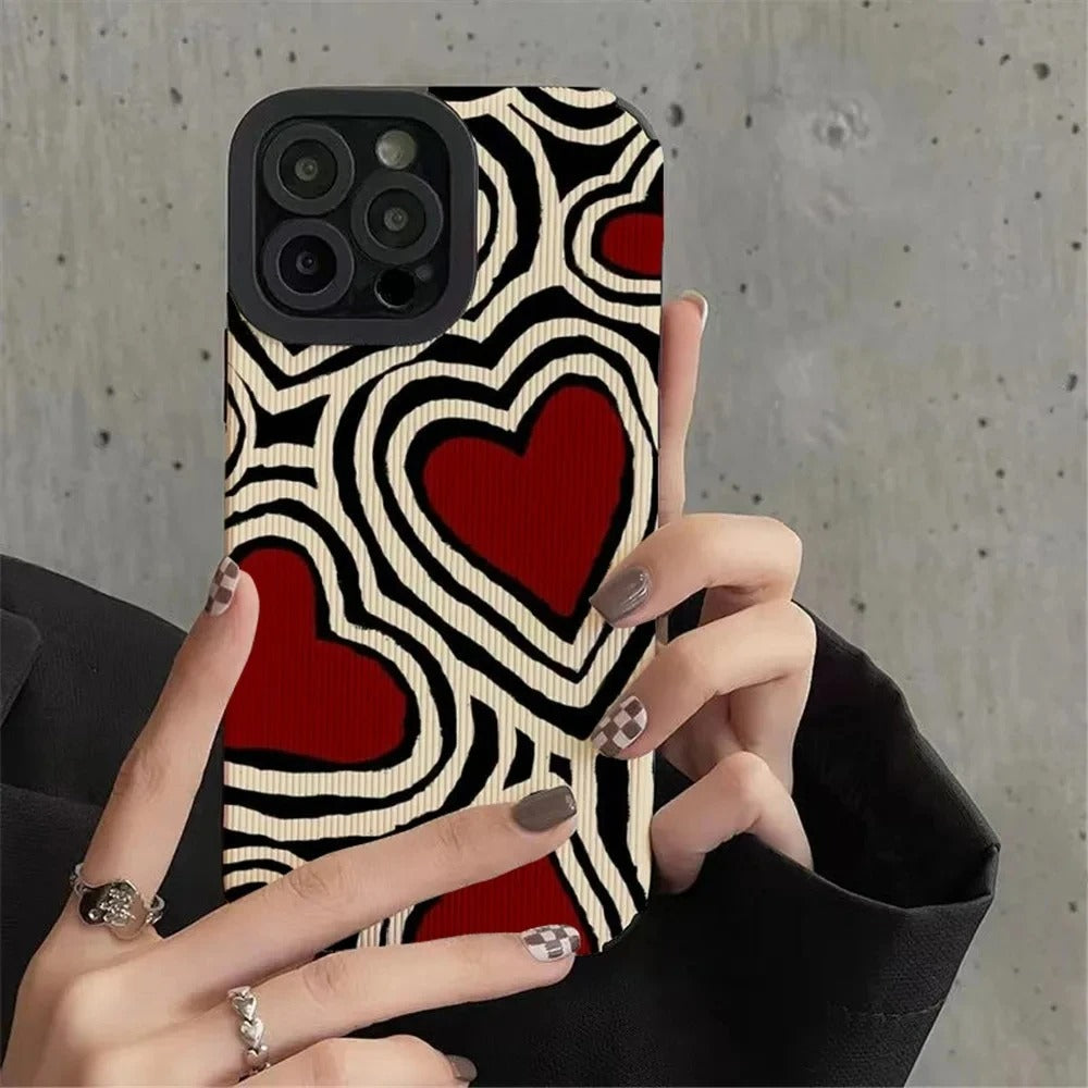 Coque de Telephone Cœur Graphique iPhone