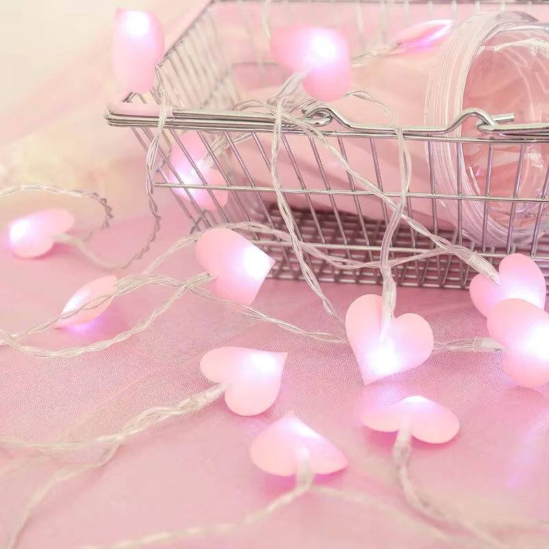 Guirlande Led Coeur Rose