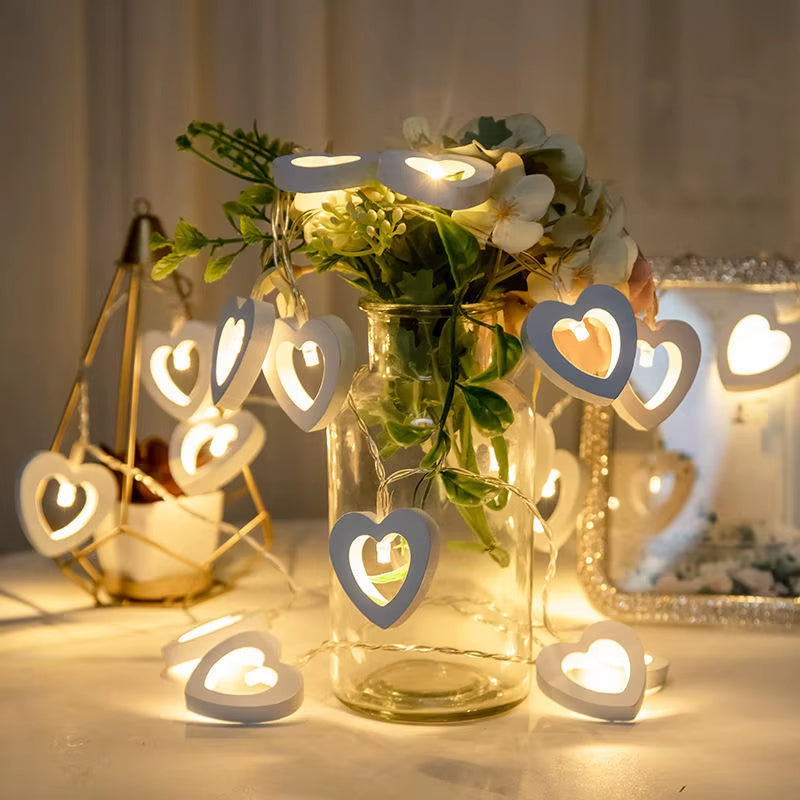 Guirlande Lumineuse Led Coeur Blanc