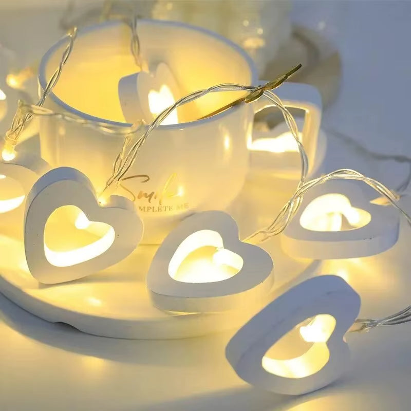 Guirlande Lumineuse Led Coeur Blanc