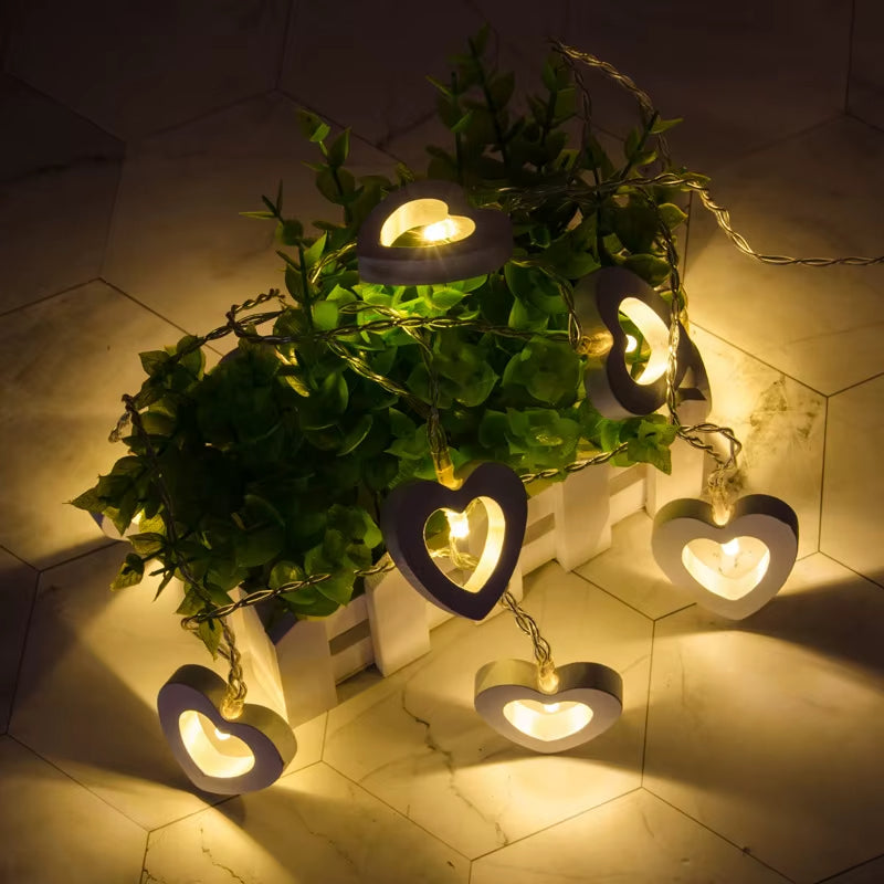 Guirlande Lumineuse Led Coeur Blanc