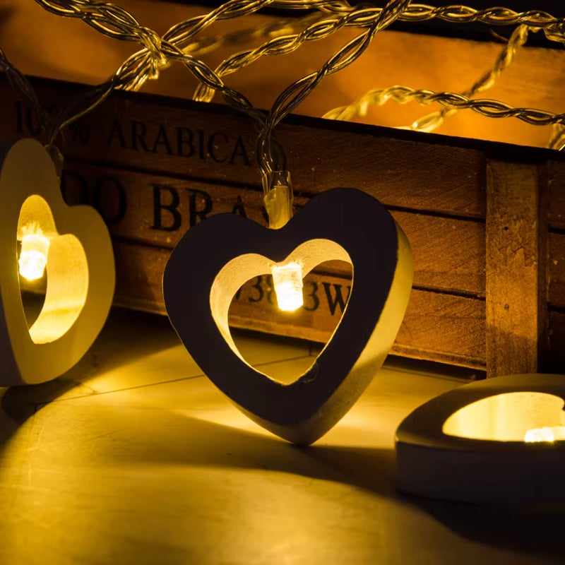 Guirlande Lumineuse Led Coeur Blanc