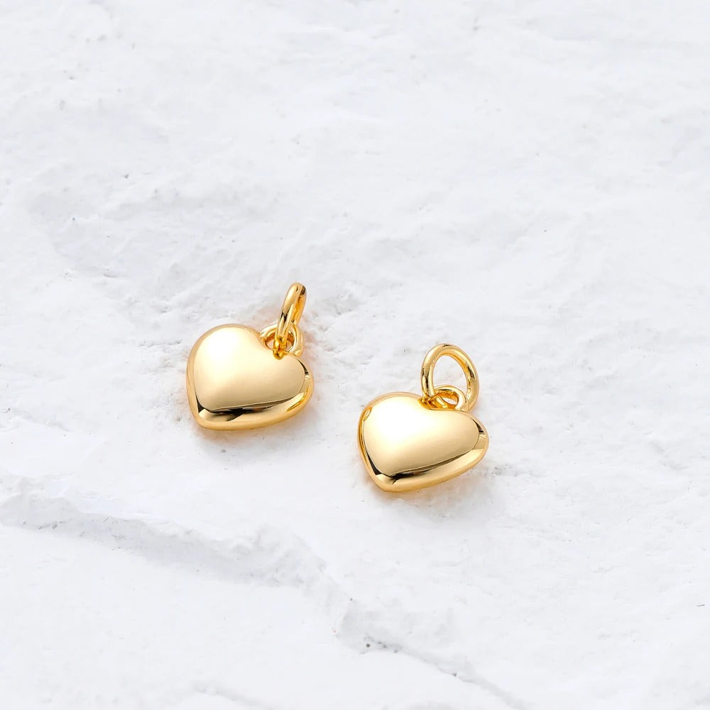 Lot 4 Pendentifs Femme Petit Cœur Doré
