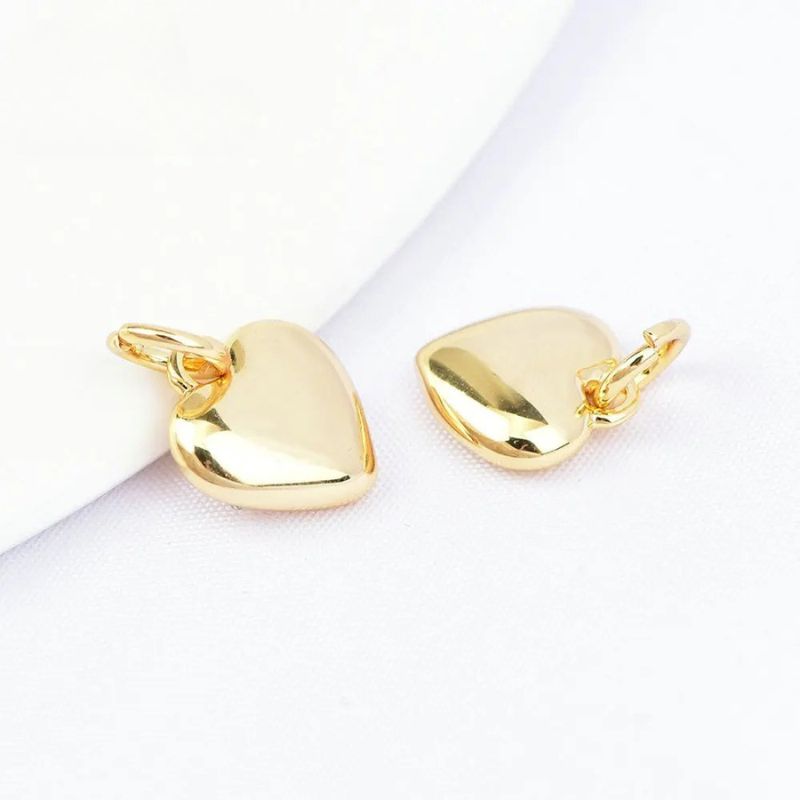 Lot 4 Pendentifs Femme Petit Cœur Doré