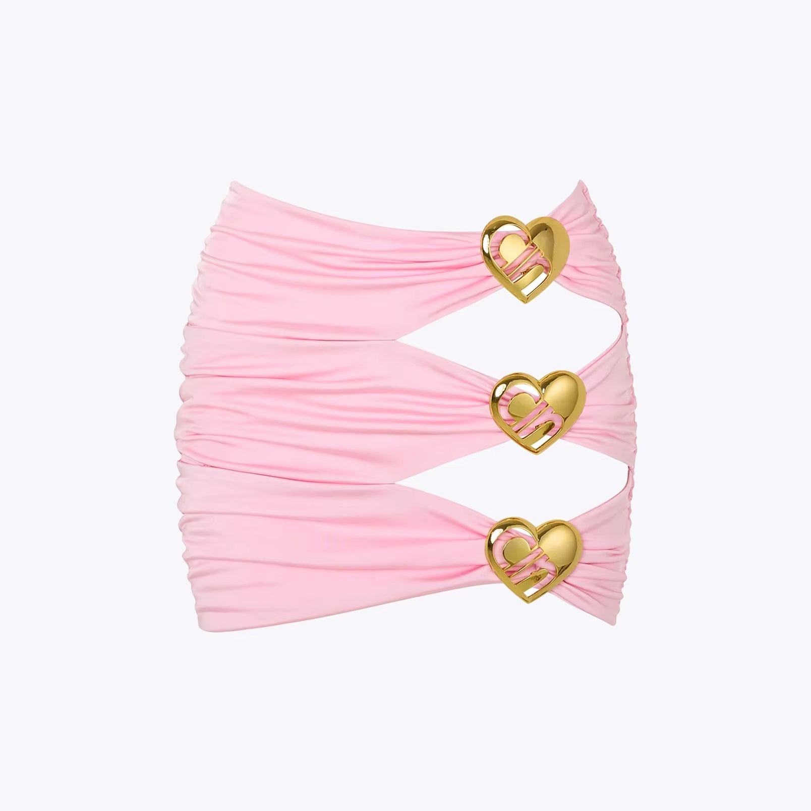 Maillot de Bain 1 pièce avec Jupe Attache Coeur
