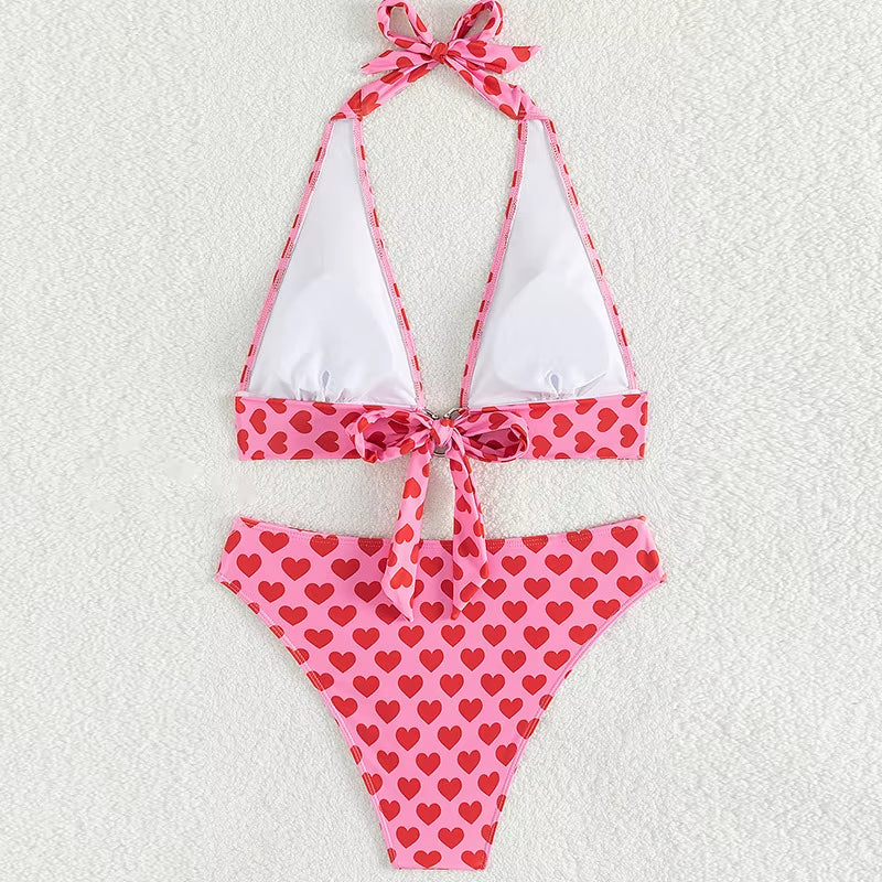 Maillot de Bain Femme Imprimé Coeur