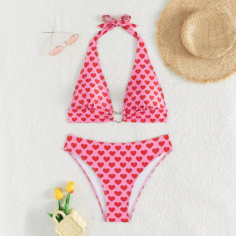 Maillot de Bain Femme Imprimé Coeur