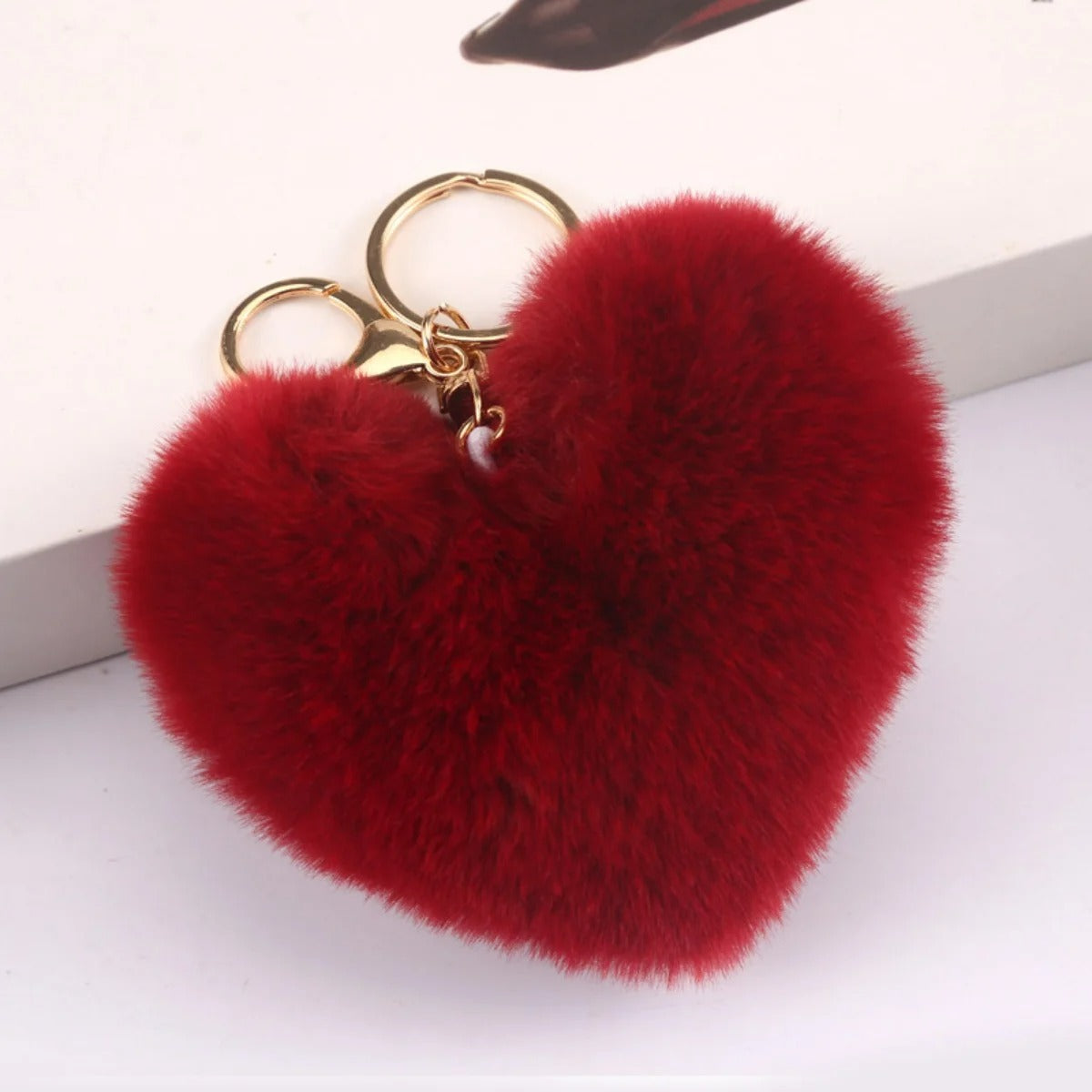 Porte Clé Cœur Peluche