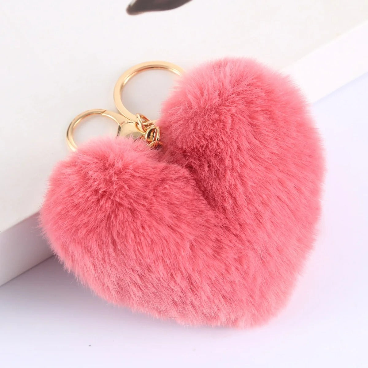 Porte Clé Cœur Peluche