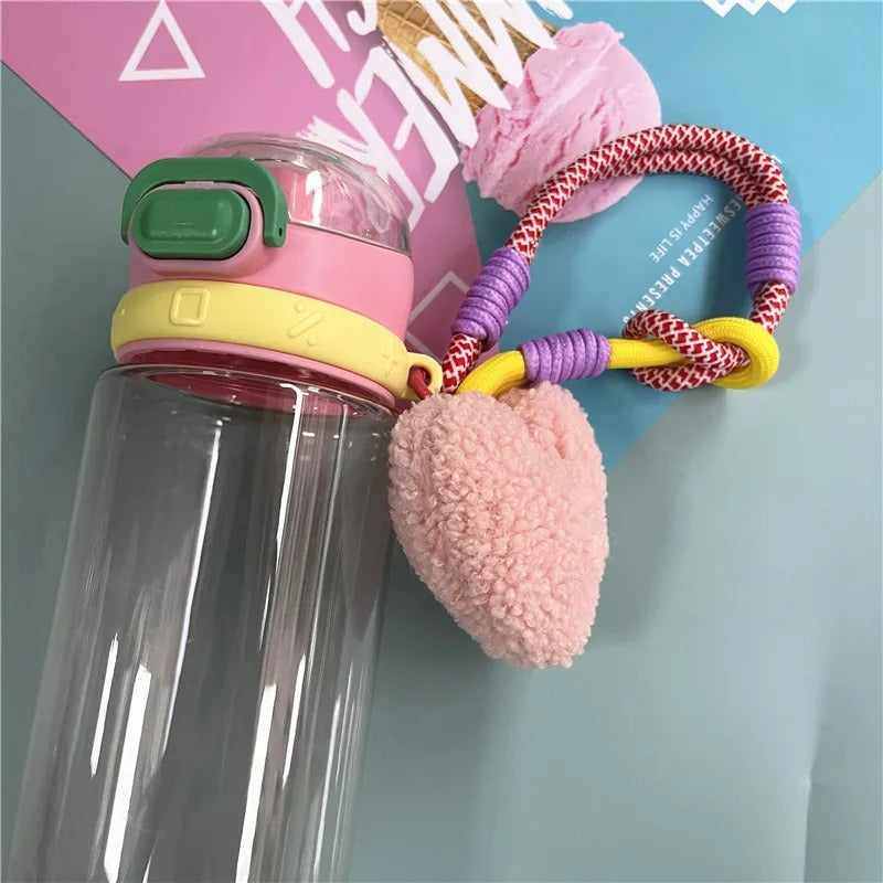 Porte Clé Original Cœur Peluche