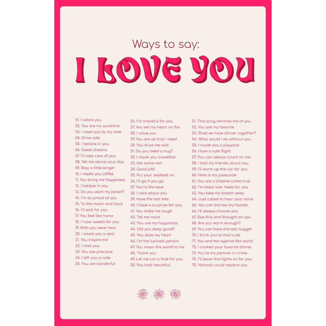 Poster Mural "I Love You"