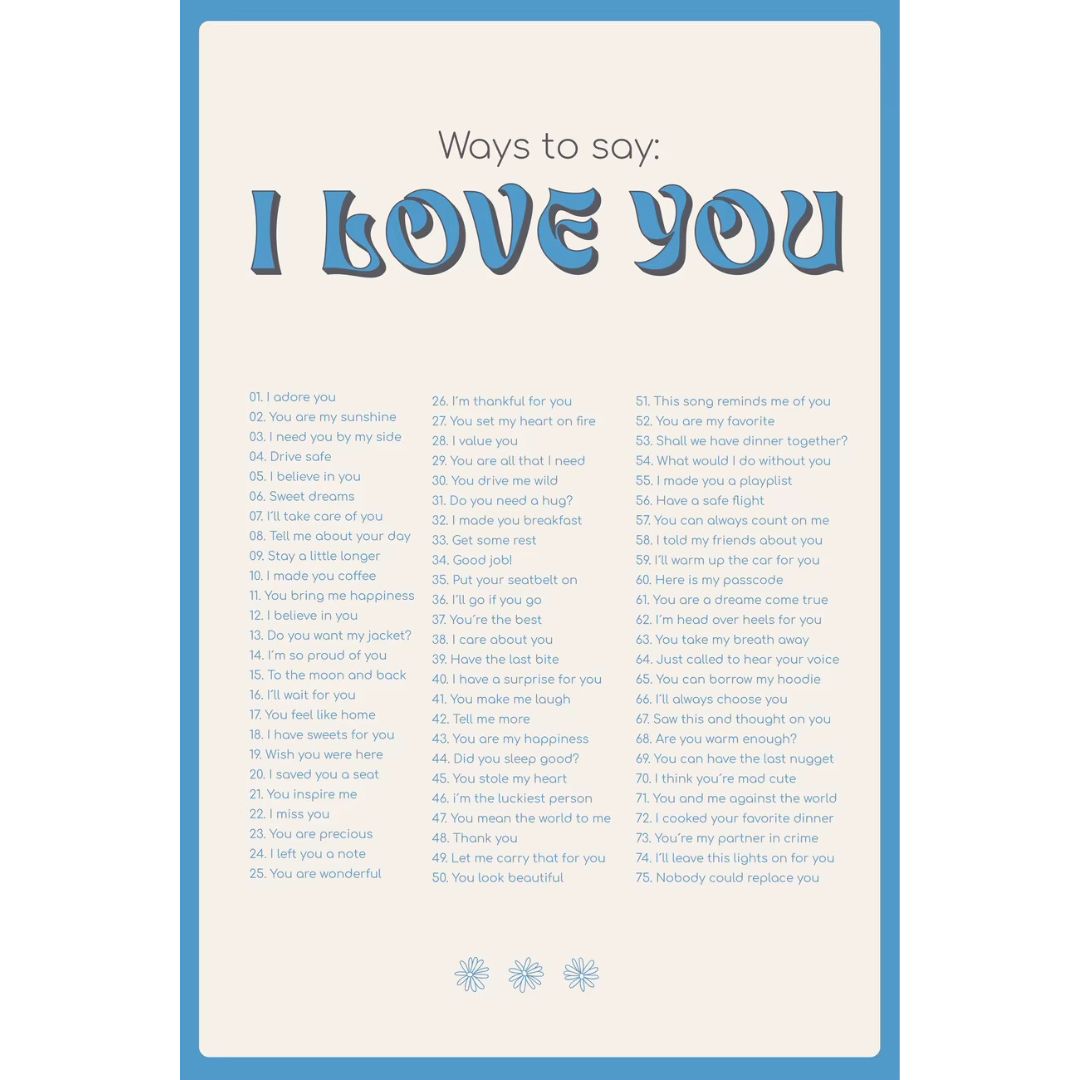 Poster Mural "I Love You"
