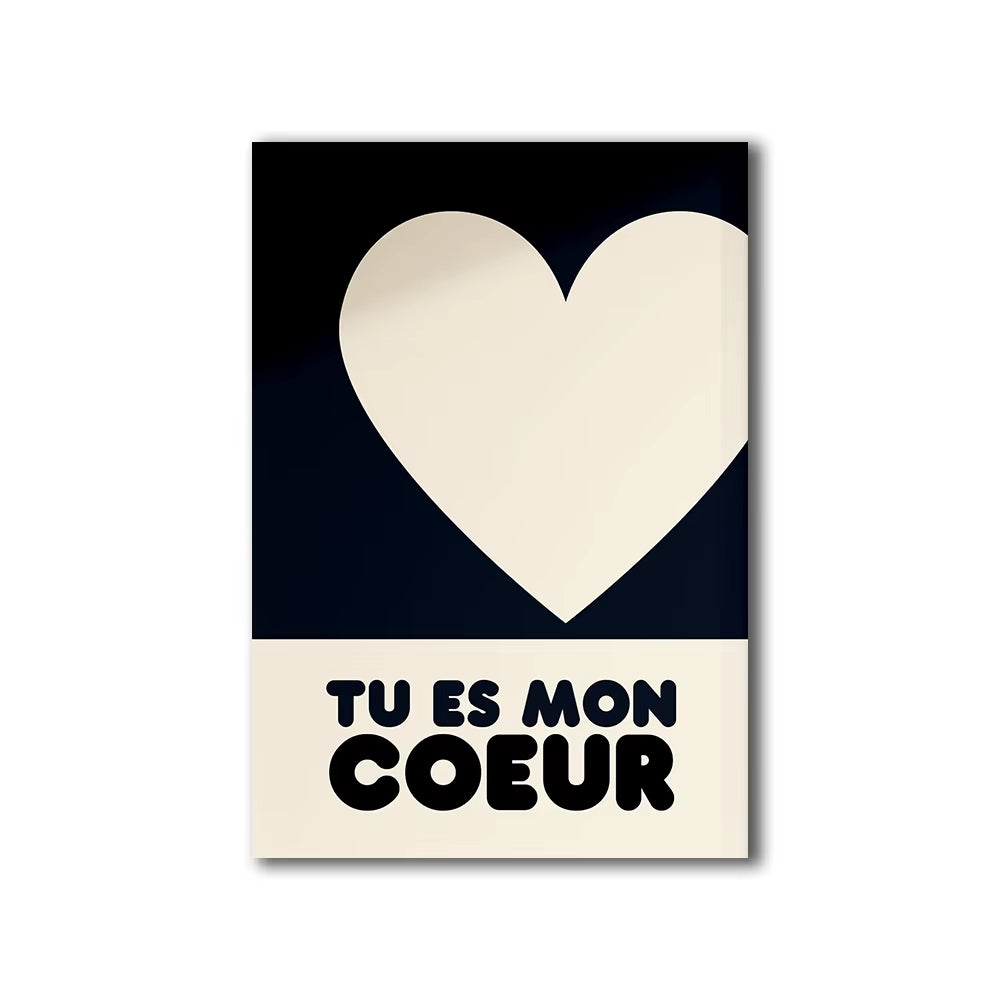 Poster Mural "Tu Es Mon Coeur"