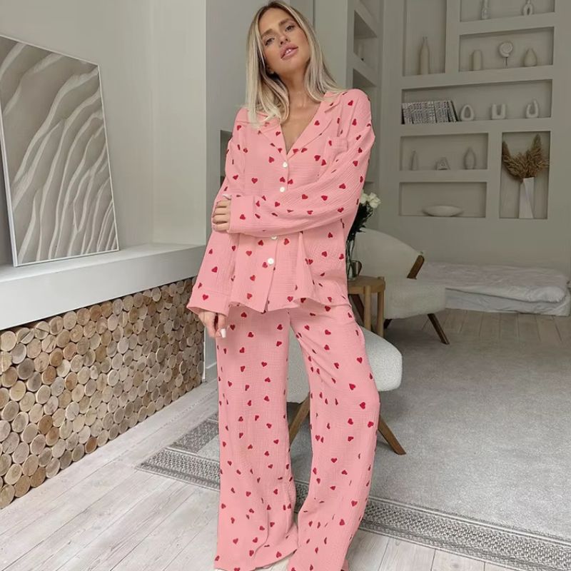 Pyjama Coeur Rouge 100% Coton