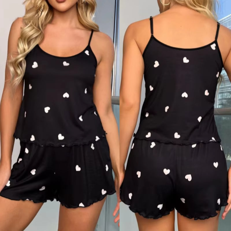 Pyjama Femme Sexy à Coeurs