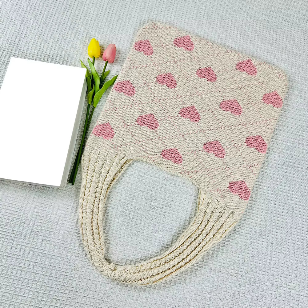 Sac Femme Souple à Motifs de Coeurs