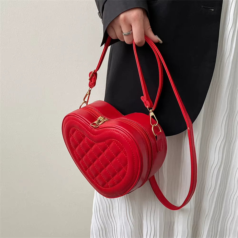 Sac à Main Femme Rouge en Forme de Coeur