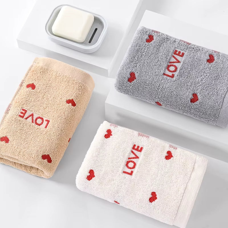 Serviette de Bain Absorbante Coeur