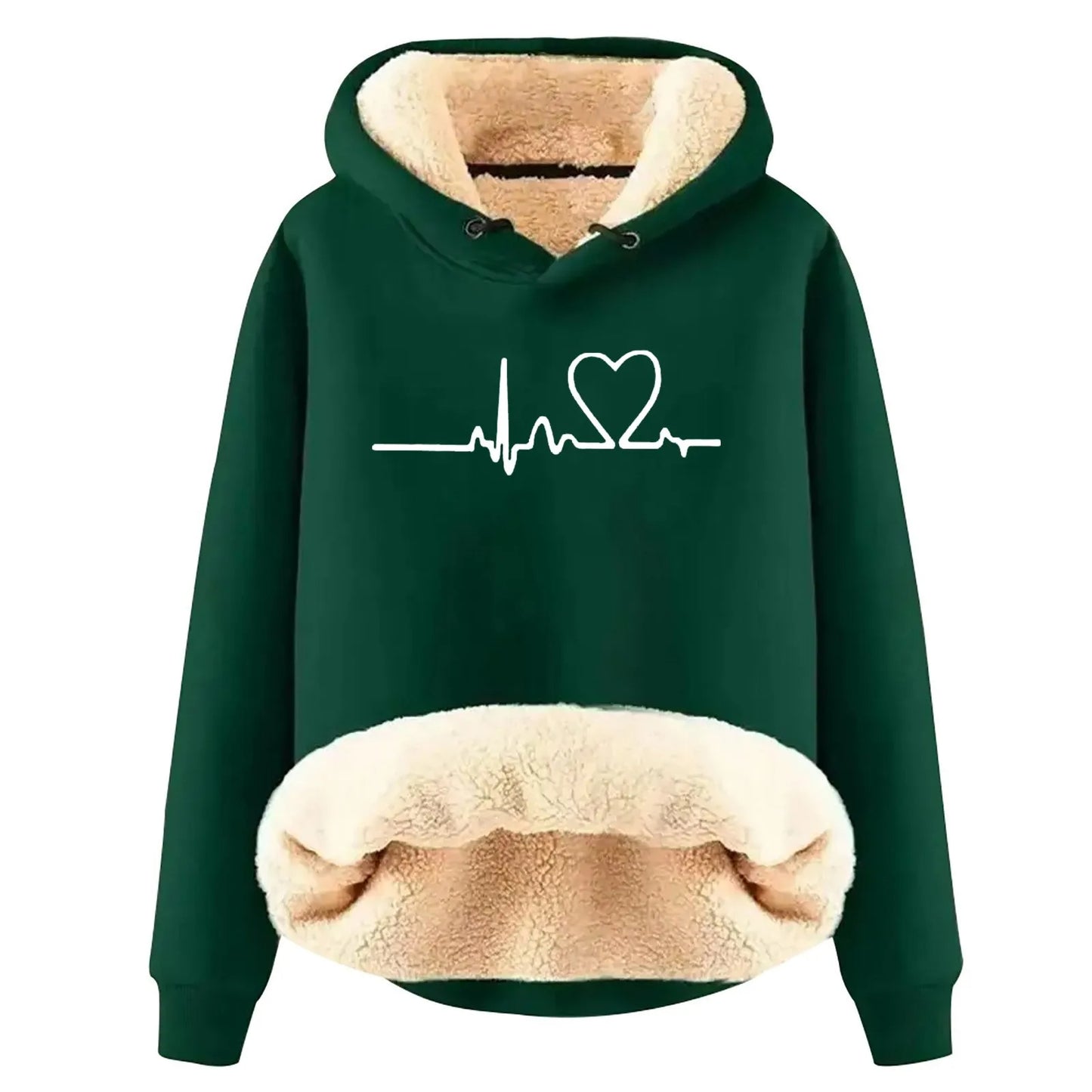 Sweat Coeur à Capuche Polaire