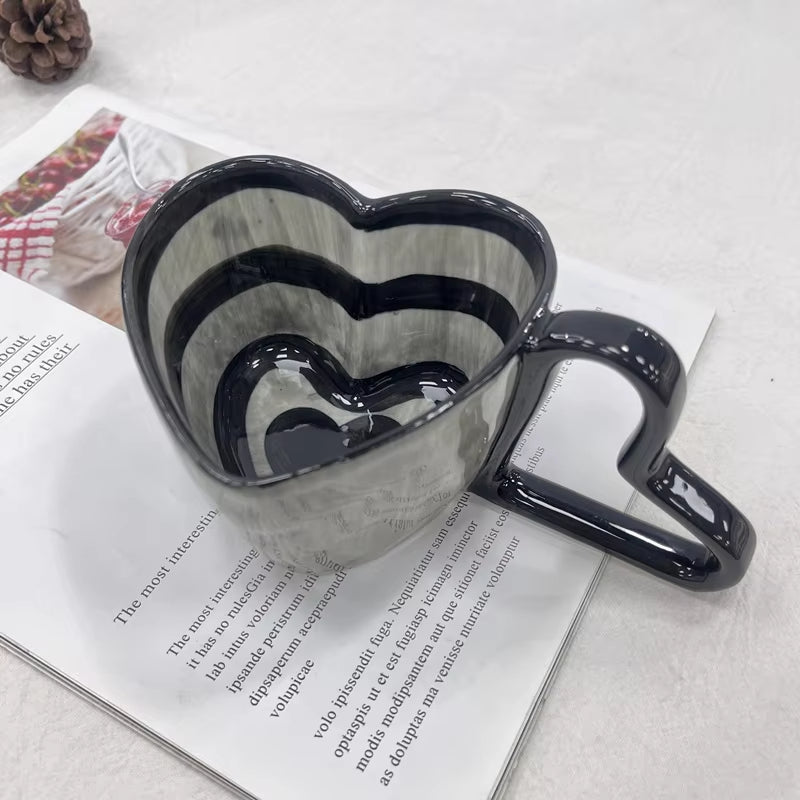 Tasse à Café en Céramique en Forme de Cœur